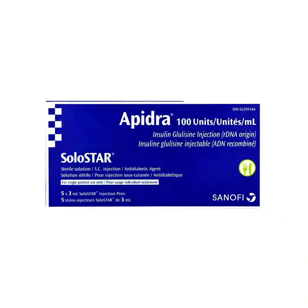 Apidra Optiset 100 IU 5x3ml